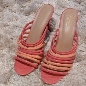 Stylish Pink and Orange Women's Heels